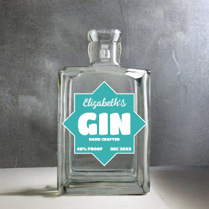 Personalisierter Gin-Aufkleber Aufkleber