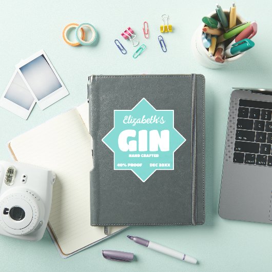 Personalisierter Gin-Aufkleber Aufkleber (iPad Hülle)