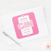 Personalisierter Gin-Aufkleber Quadratischer Aufkleber (Umschlag)