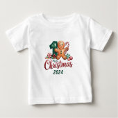 Personalisierter Gingerbrei-Mann Baby T-shirt (Vorderseite)