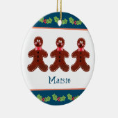 Personalisierter Gingerbrot-Mann Keramik Ornament (Rechts)