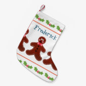 Personalisierter Gingerbrot-Mann Kleiner Weihnachtsstrumpf (Vorderansicht (hängend))