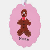 Personalisierter Gingerbrot-Mann Ornament Karte (Links)