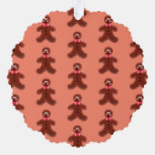 Personalisierter Gingerbrot-Mann Ornament Karte (Rückseite)