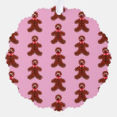 Personalisierter Gingerbrot-Mann Ornament Karte (Rückseite)