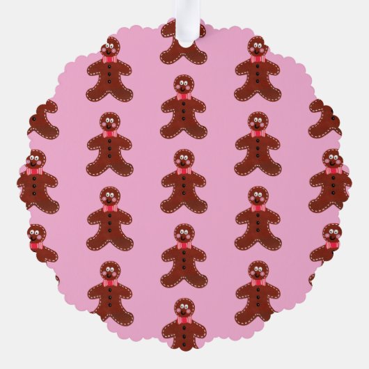 Personalisierter Gingerbrot-Mann Ornament Karte (Rückseite)