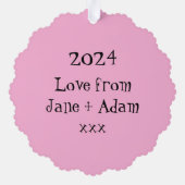 Personalisierter Gingerbrot-Mann Ornament Karte (Rückseite)