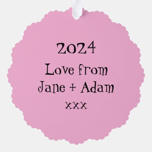 Personalisierter Gingerbrot-Mann Ornament Karte (Rückseite)