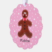Personalisierter Gingerbrot-Mann Ornament Karte (Links)