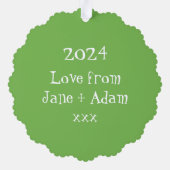 Personalisierter Gingerbrot-Mann Ornament Karte (Rückseite)