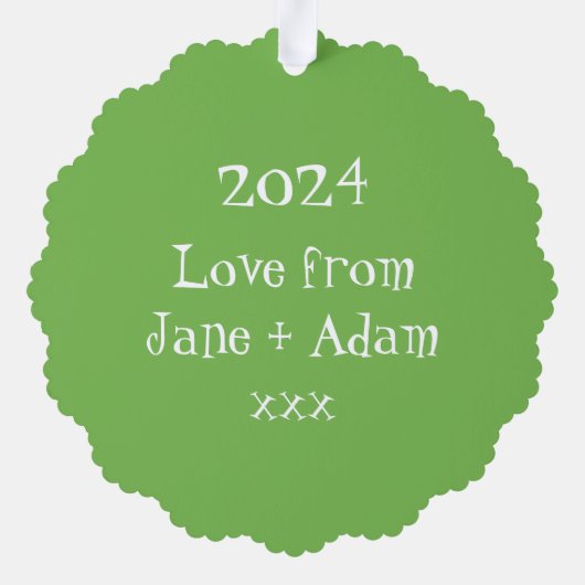 Personalisierter Gingerbrot-Mann Ornament Karte (Rückseite)