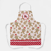 Personalisierter Gingerbrot-Mann Schürze (Vorderseite)