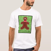 Personalisierter Gingerbrot-Mann T-Shirt (Vorderseite)