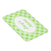 Personalisierter Gingham-Magnet Magnet (Rechte Seite)