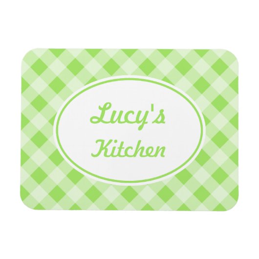 Personalisierter Gingham-Magnet Magnet (Horizontal)