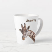 Personalisierter Giraffenname Milchtasse (Rechte Ecke)