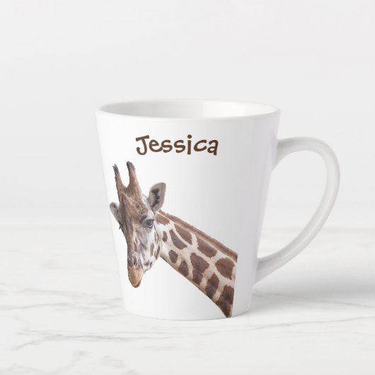 Personalisierter Giraffenname Milchtasse (Rechts)