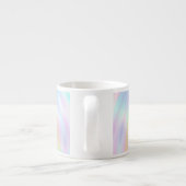 Personalisierter Girl Holographic Iridescent Rainb Espressotasse (Rückseite)