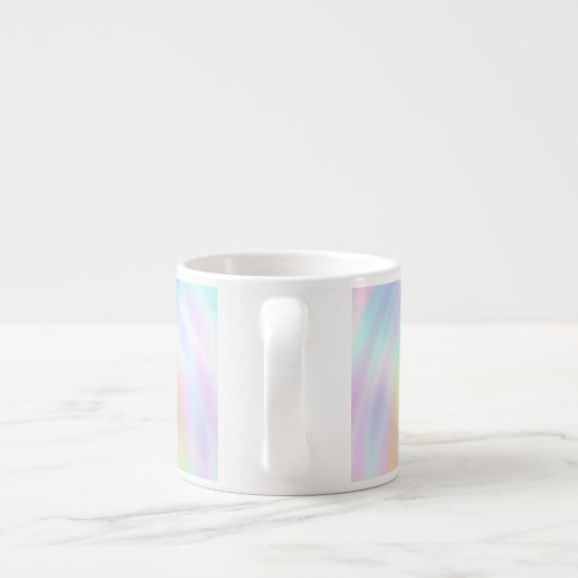 Personalisierter Girl Holographic Iridescent Rainb Espressotasse (Rückseite)