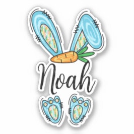 Personalisierter Girl Oaster Bunny Sticker