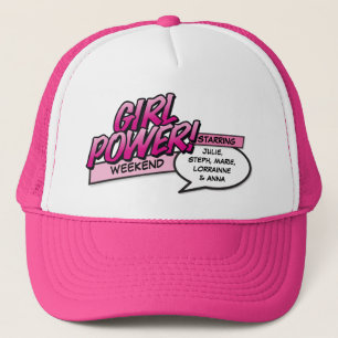 Personalisierter GIRL POWER Mädchen-Wochenende Truckerkappe