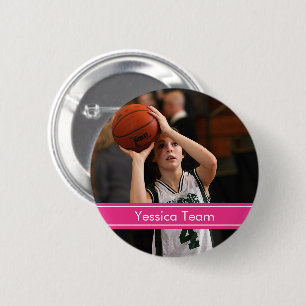 Personalisierter Girl Sport Button