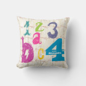 Personalisierter Girl's Room Crossed Arrow ABC 123 Kissen (Vorderseite)