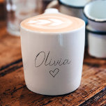 Personalisierter Girly Espresso Cup mit Name & Her Espressotasse<br><div class="desc">Beginnen Sie Ihren Tag mit Stil und Charme mit diesem personalisierten, gürtelmädchenhaften Espresso-Becher mit Ihrem Namen und einem zarten Herzdesign. Ideal, um Ihren Lieblingspresso oder andere kleine Getränke zu genießen, kombiniert diese Tasse Eleganz mit einer Touch Spaß. Ob für sich selbst oder als wohlüberlegtes Geschenk für einen Freund, dieser maßgeschneiderte...</div>
