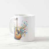 Personalisierter Gitarren-Kaffeebecher Kaffeetasse (Vorderseite Links)