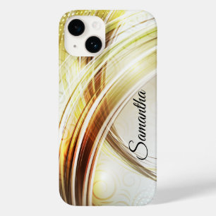 Personalisierter Glam-Case-Mate mit Gold-Metal-Loo Case-Mate iPhone 14 Hülle
