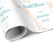 Personalisierter Glamour Bride Polterabend Wrap Geschenkpapier (Rolleneckpunkt)