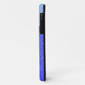 Personalisierter Glamour Herzblauer Glitzer Case-Mate iPhone Hülle (Hinten/Links)