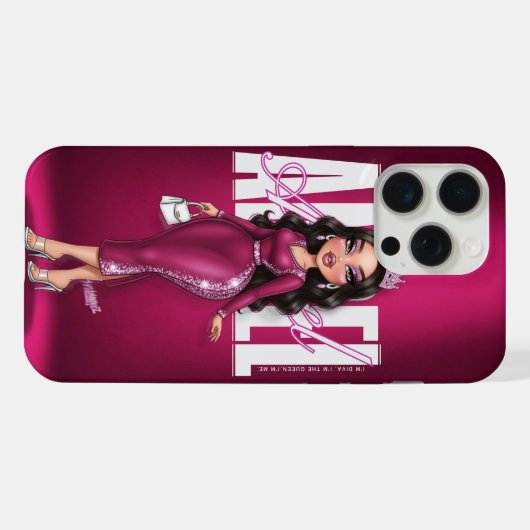 Personalisierter Glamour Queen Phone Case iPhone Hülle (Rückseite (Horizontal))