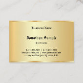 Personalisierter Glamour Vorlage Alte Imitate Gold Visitenkarte (Rückseite)