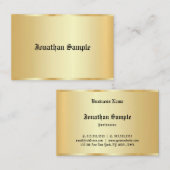Personalisierter Glamour Vorlage Alte Imitate Gold Visitenkarte (Vorne/Hinten)