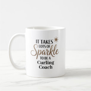 Personalisierter Glanz-Curling-Trainer Kaffeetasse
