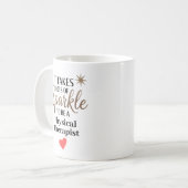 Personalisierter Glanz Physiotherapeut Kaffeetasse (Vorderseite Links)