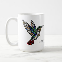 Personalisierter Glas-Hummingbird-Becher Kaffeetasse