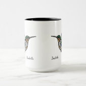 Personalisierter Glas-Hummingbird-Becher Tasse (Zentrum)