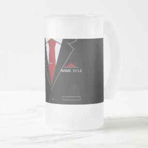 Personalisierter Glasbierkrug-Geschenk mit individ Mattglas Bierglas