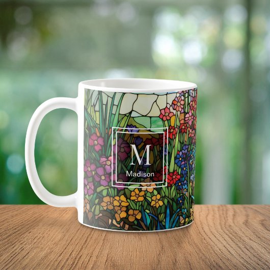 Personalisierter Glasblumen-Wildblumen-Becher Kaffeetasse