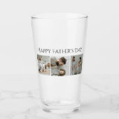 Personalisierter Glascup mit 3 Fotos und Text Glas (Vorderseite)