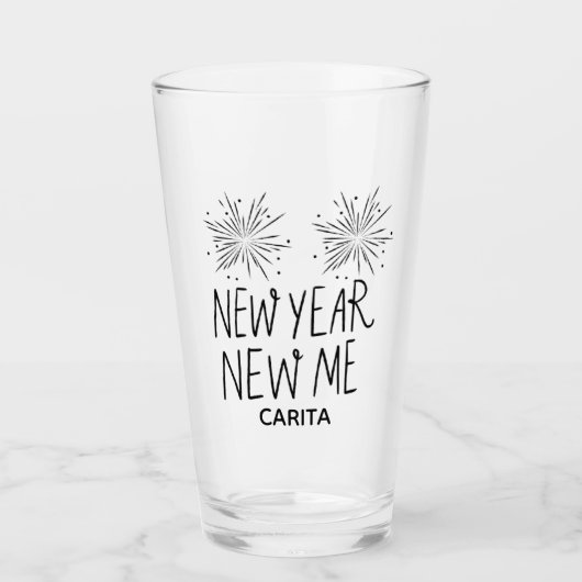 Personalisierter Glashüttencup im neuen Jahr Glas (Vorderseite)