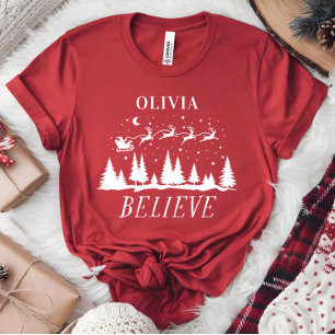 Personalisierter Glaube an den Weihnachtsmann-Schl T-Shirt