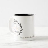 Personalisierter Glaube an Gott, Gott segne euch T Zweifarbige Tasse (Vorderseite Links)