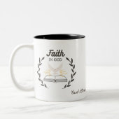 Personalisierter Glaube an Gott, Gott segne euch T Zweifarbige Tasse (Links)
