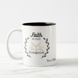 Personalisierter Glaube an Gott, Gott segne euch T Zweifarbige Tasse
