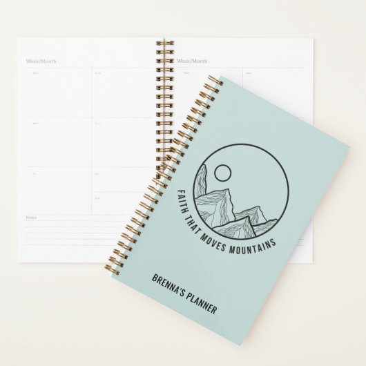 Personalisierter Glaube, der die Berge Christlich  Planer (Anzeige)