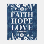 Personalisierter Glaube, Hoffnung, Liebe Christlic Fleecedecke (Vorderseite)