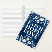 Personalisierter Glaube, Hoffnung, Liebe Christlic Notizblock (Innen)